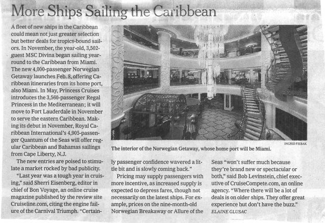 Good News -- if You Want Many More Cruiseship Passengers in the Caribbean
